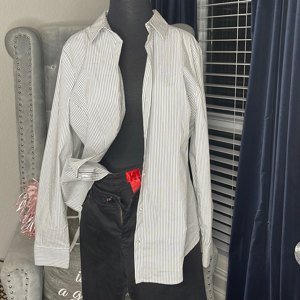 Pinstripe collar shirt size 14